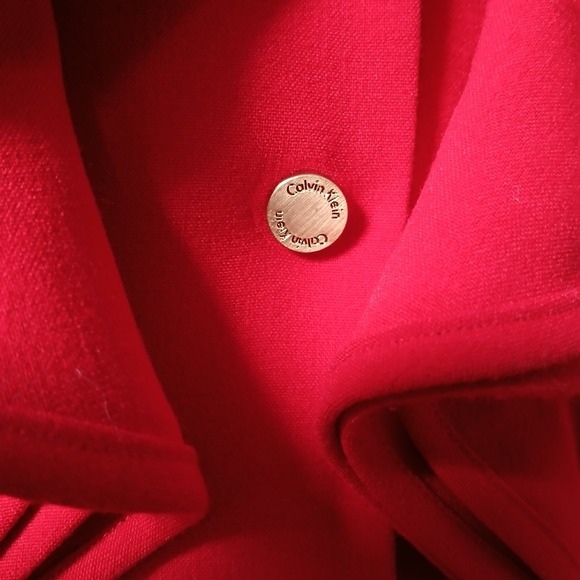 Calvin Klein Women's Size 4 Dress Knee Length Ruffle Belted Button Up Pleated - Picture 8 of 16